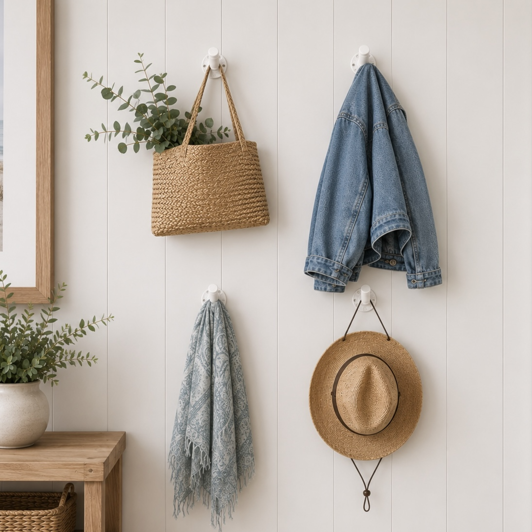 Straight Industrial Pipe Wall Hooks