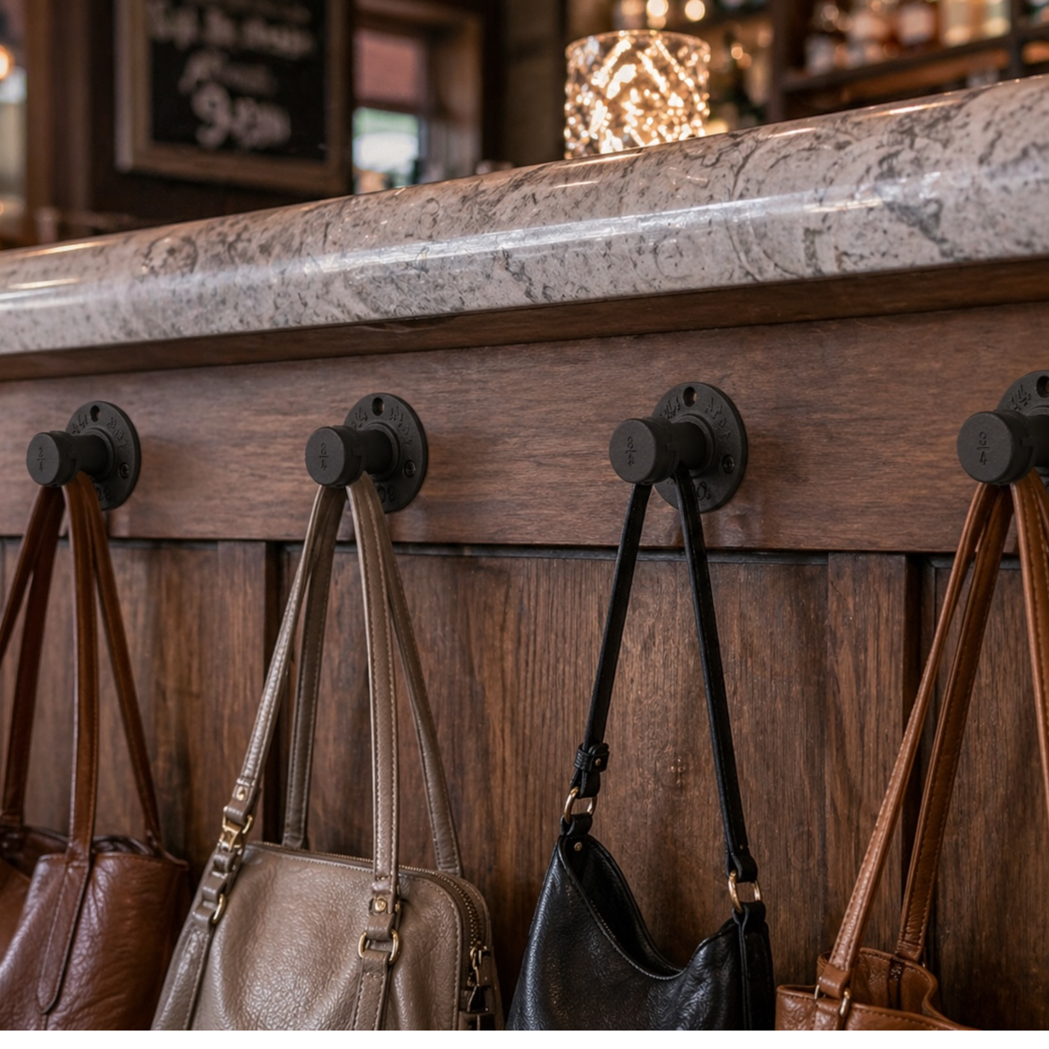 Straight Industrial Pipe Wall Hooks